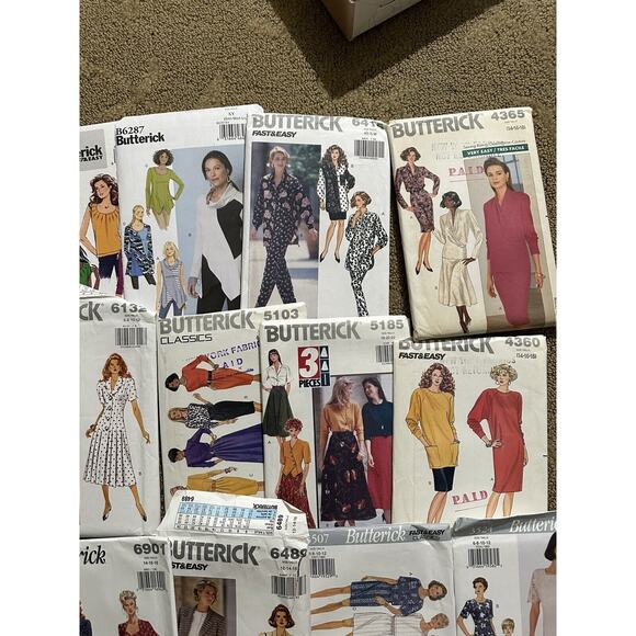 Lot Of 26 Butterick Patterns Classics, Fast N Easy, Nicolle Miller, J H Hook Etc - Picture 3 of 6